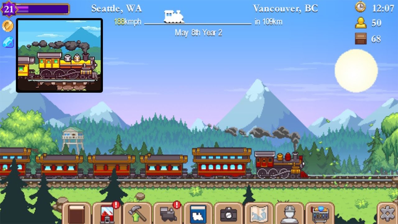 JOGO DE TREM PARA CELULAR ANDROID/IOS - TINY RAILS GAMEPLAY 