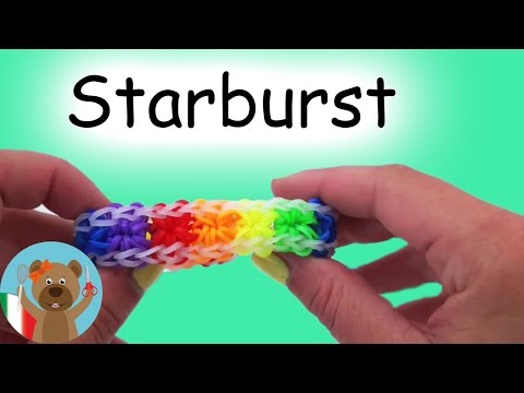 Video: Come realizzare un braccialetto Starburst usando il telaio arcobaleno