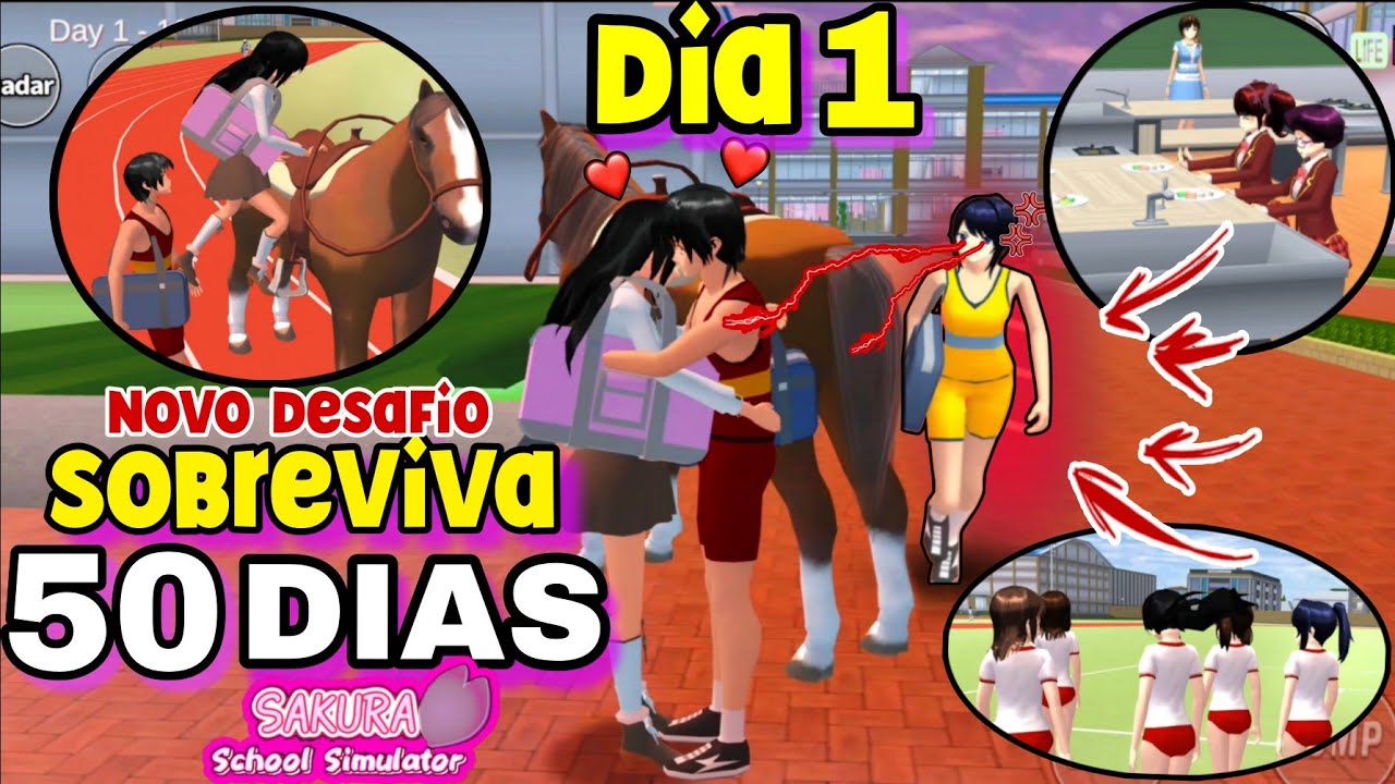 MEU NOVO NAMORADO no PRIMEIRO DIA DE AULA😰| DESAFIO SOBREVIVA 50 DIAS no Sakura School simulator