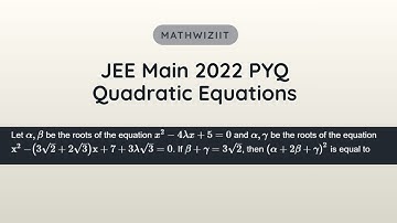 Let α,β be the roots of the equation x2−4λx+5=0 and α,γ be the roots of the equation x 2 −(3 2​ +2 3