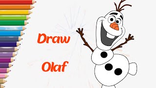 Frozen movie |  رسم اولاف سهل - فيلم فروزن  كيفية رسم اولاف خطوة بخطوة للاطفال How to draw Olaf