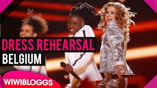 Video thumbnail of "Belgium: Laura Tesoro "What's The Pressure" semi-final 2 dress rehearsal @ Eurovision 2016"