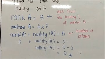 {MAT263 - LINEAR ALGEBRA} Row Space, Column Space, Nullspace, Rank and Nullity