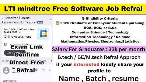 ltimindtree assessment test|ltimindtree Free Refral|ltimindtree hiring process|2025 batch Jobs