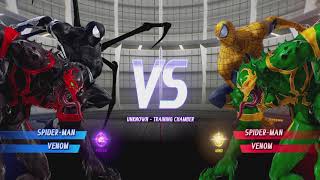 Spider-man and Venom vs Gold Spider-man and Venom - MARVEL VS. CAPCOM: INFINITE