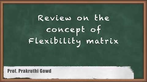 Review on the concepts of Flexibility matrix - Flexibility Method in Matrix Form