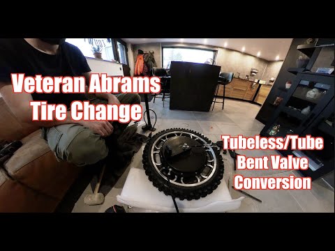 Veteran Abrams Tire change Talk through | MX MotoCross Knobby | Bearing check | Bent Valve extension