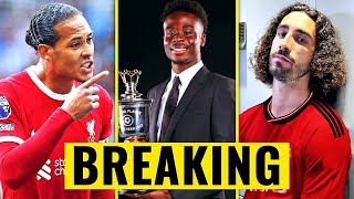  Saka beats Haaland to award, Cucurella fee revealed & Van Dijk charged | Premier League News