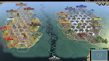 Civ 5 AI Only Timelapse: Hello from the Other Side, 20 Civs on Two Continents