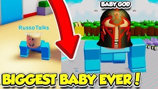 BECOMING THE BIGGEST BABY POSSIBLE IN BABY SIMULATOR!! (Roblox)