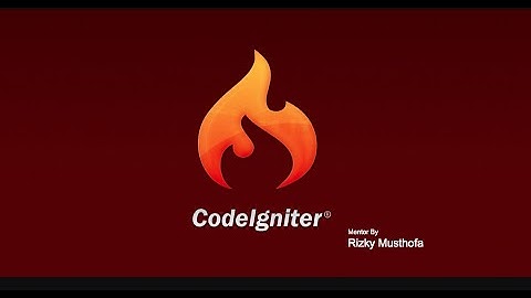 Koneksi Database Mysql Menggunakan Codeigniter.