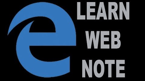Microsoft Edge - Web Note #003