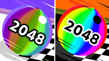 Ball Run 2048 Infinite vs Reverse Speed Run   Walkthrough ,iOS Android Colour Ball Run (Part : 438 )