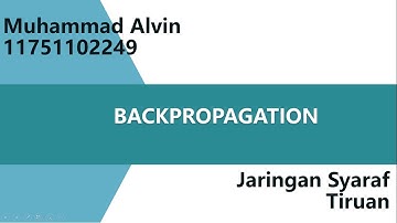 Backpropagation - Jaringan Syaraf Tiruan