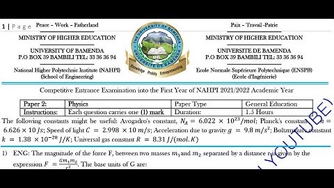 2021/2022 NAHPI PHYSICS QUESTIONS