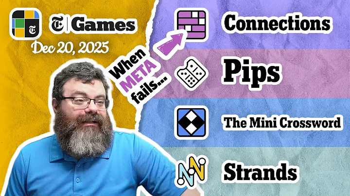 NYT Connections, Pips, Mini Crossword, and Strands | Dec 20, 2025