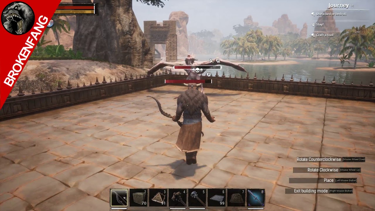 Conan Exiles Testing Best Thrall Weapon Attachments