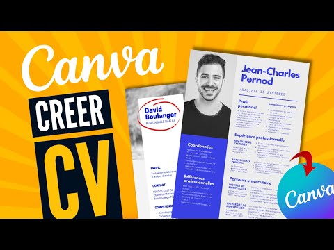 Comment Faire un CV PROFESSIONNEL GRATUIT et RAPIDE avec CANVA en 2022 | Canva Tutoriel en Français