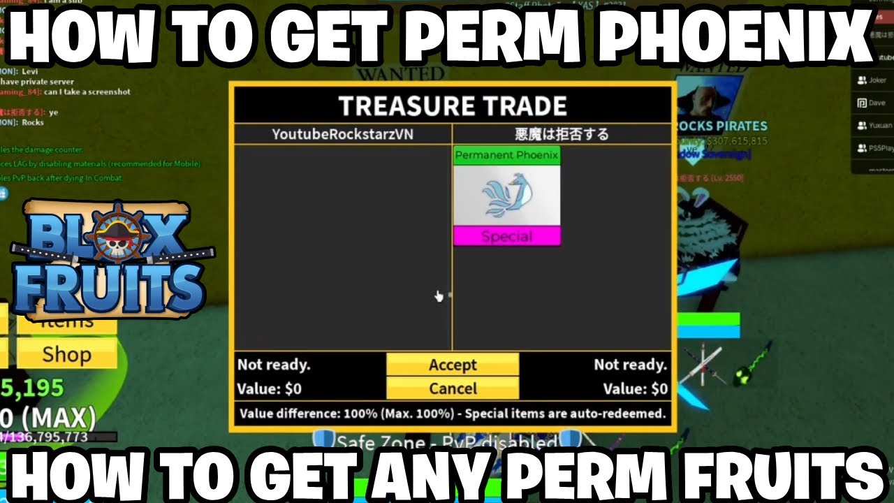 How to Trade up to Perm Phoenix in Blox Fruits! How To Get Any Perm ...