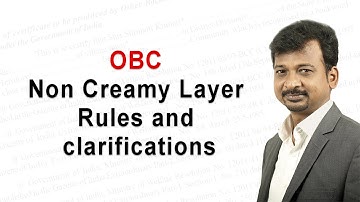 OBC Non Creamy Layer Rules and clarifications | Israel Jebasingh