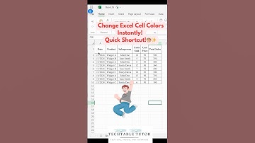 Change Excel Cell Colours Instantly with THIS Keyboard Shortcut! 🎨✨ #excel #excelshorts
