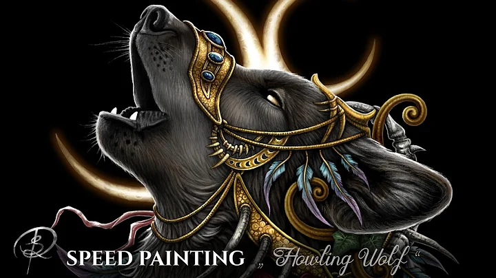"Howling Wolf" Digital Speed Painting by Sarah Ric...