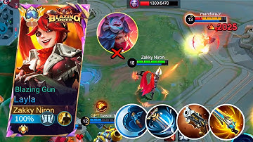 WTF DAMAGE!! LAYLA BEST 1 HIT DELETE BUILD 2024!🔥(must try!) BUILD TOP 1 GLOBAL LAYLA ~ MLBB