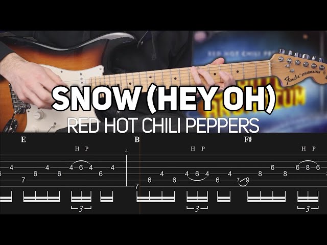 Red Hot Chili Peppers - Snow (Hey Oh) (Guitar lesson with TAB) class=