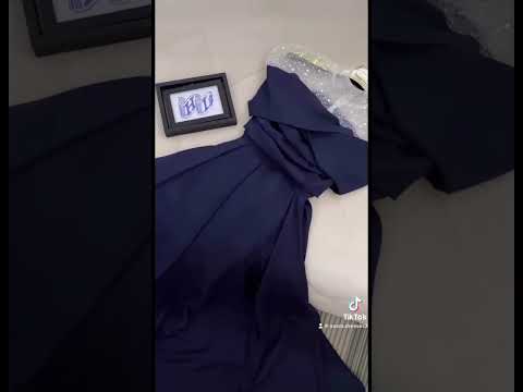 فستان سهرة كحلي طويل