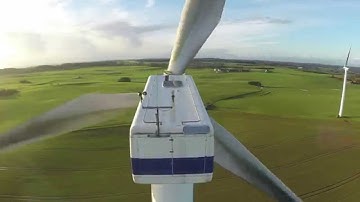 Wind Turbine, Close Up with Drone. Watch in 1080p!!!