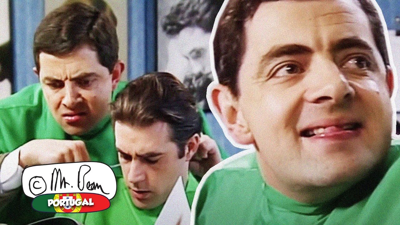 Corte de cabelo do Mr Bean | Clipes engraçados do Sr. Bean | Mr Bean Portugal