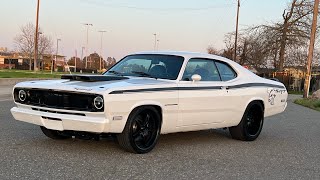 TEST DRIVE HELL CAT PLYMOUTH DUSTER RESTOMOD FOR SALE CALL 9168567931 or VICTORYLAPCLASSICS.NET