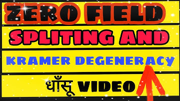 Zero field spliting|| zeri field spliting and Kramer degeneracy || esr spectroscopy ||msc chemistry