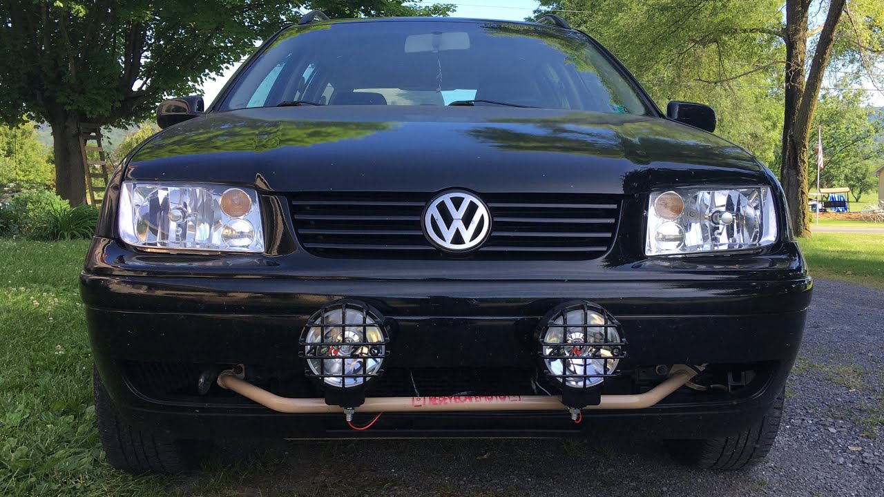 Volkswagen Jetta off road light install - YouTube