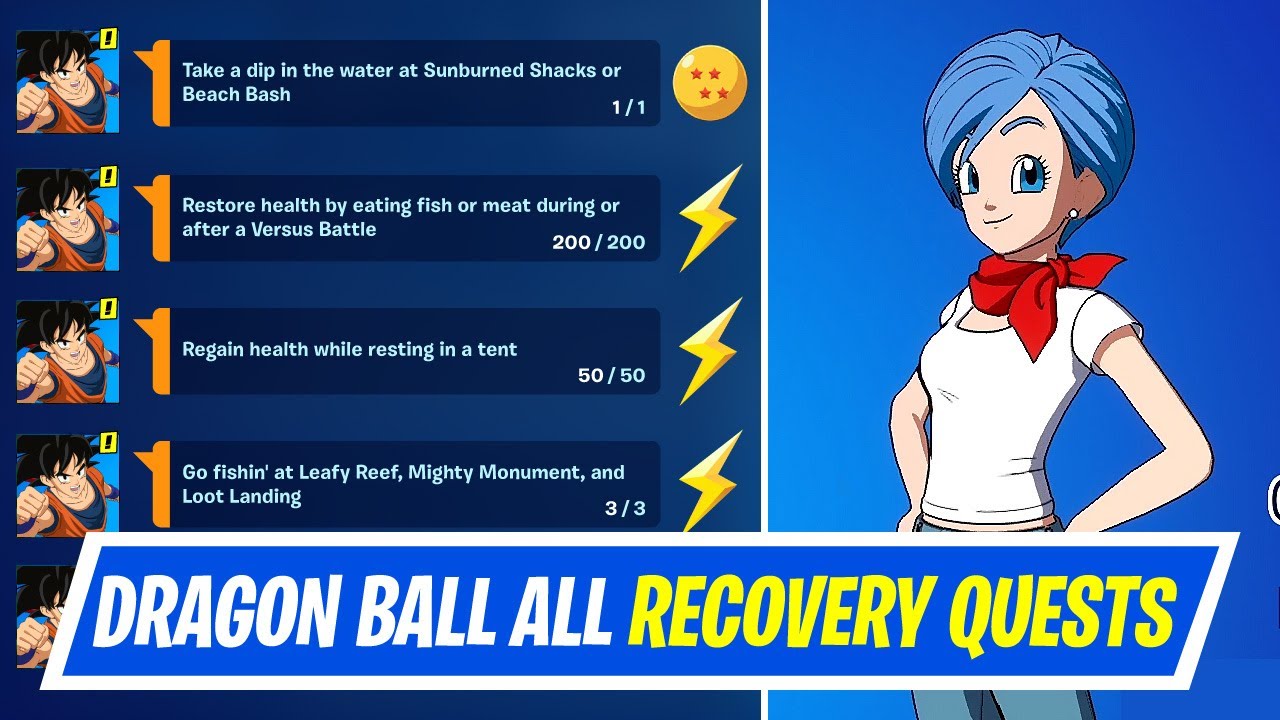 Fortnite Complete Recovery Quests How to Complete All Dragon Ball