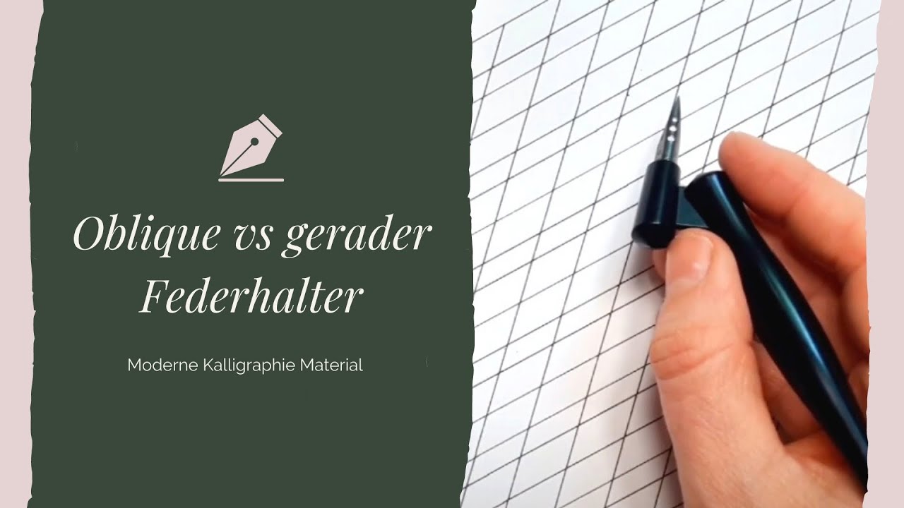 Oblique vs gerader Kalligrafie Federhalter, Blog