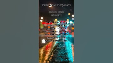 Facts about computers Pt. 7 - Cache Memory