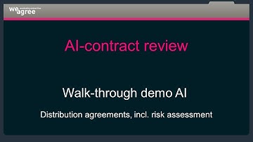 AI-contract review, Weagree walk-through demo