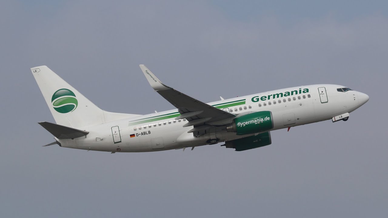 Germania Boeing 737-76J D-ABLB departure at Munich Airport Abflug München Flughafen