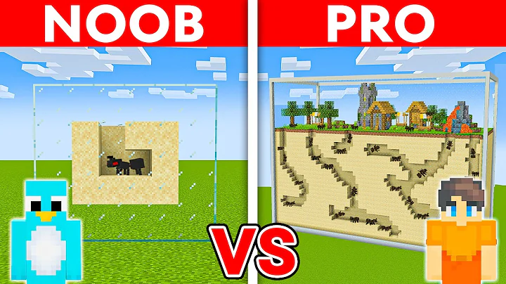 NOOB vs PRO: ANT FARM HOUSE Build Challenge in Minecraft