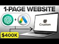 How I Built A 1 PAGE Website Making 400K With AI Tools How I Built A 1 PAGE Website Making 400K With AI Tools