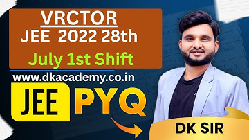 Let the vectors a ⃗=(1+t)i ˆ+(1-t)j ˆ+k ˆ,b ⃗=(1- |JEE Main 2022 (Online) 28th July Morning Shift|