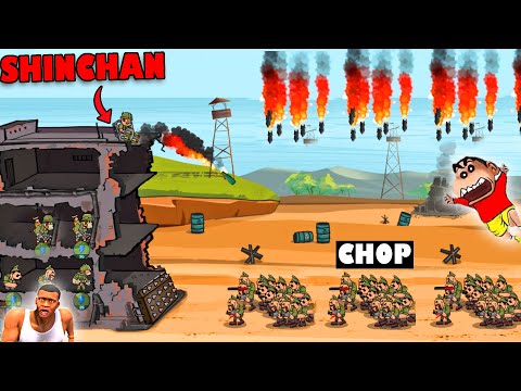 NOOB vs PRO vs HACKER in IDLE TOWER DEFENSE with SHINCHAN and CHOP