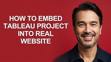 How to Embed Tableau Project Into Real Website - KevinHowTo