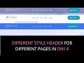 How to create different style header for different pages in DIVI 4