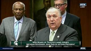 Famous Michigan State Interim President John Engler's Opening Statement Net Worth