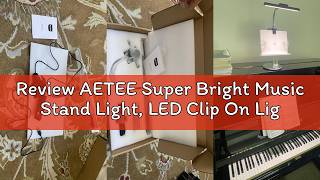Review AETEE Super Bright Music Stand Light, LED Clip On Light,Magnetic Base, Removable Rechargeable