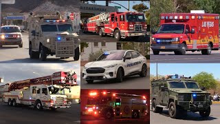 Fire Trucks, Police Cars & Ambulances Responding Compilation  Best Of 2023