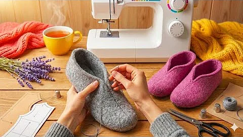 ✅ Only 5 minutes! The easiest way to sew slippers outin two easy steps like a pro/No Pattern