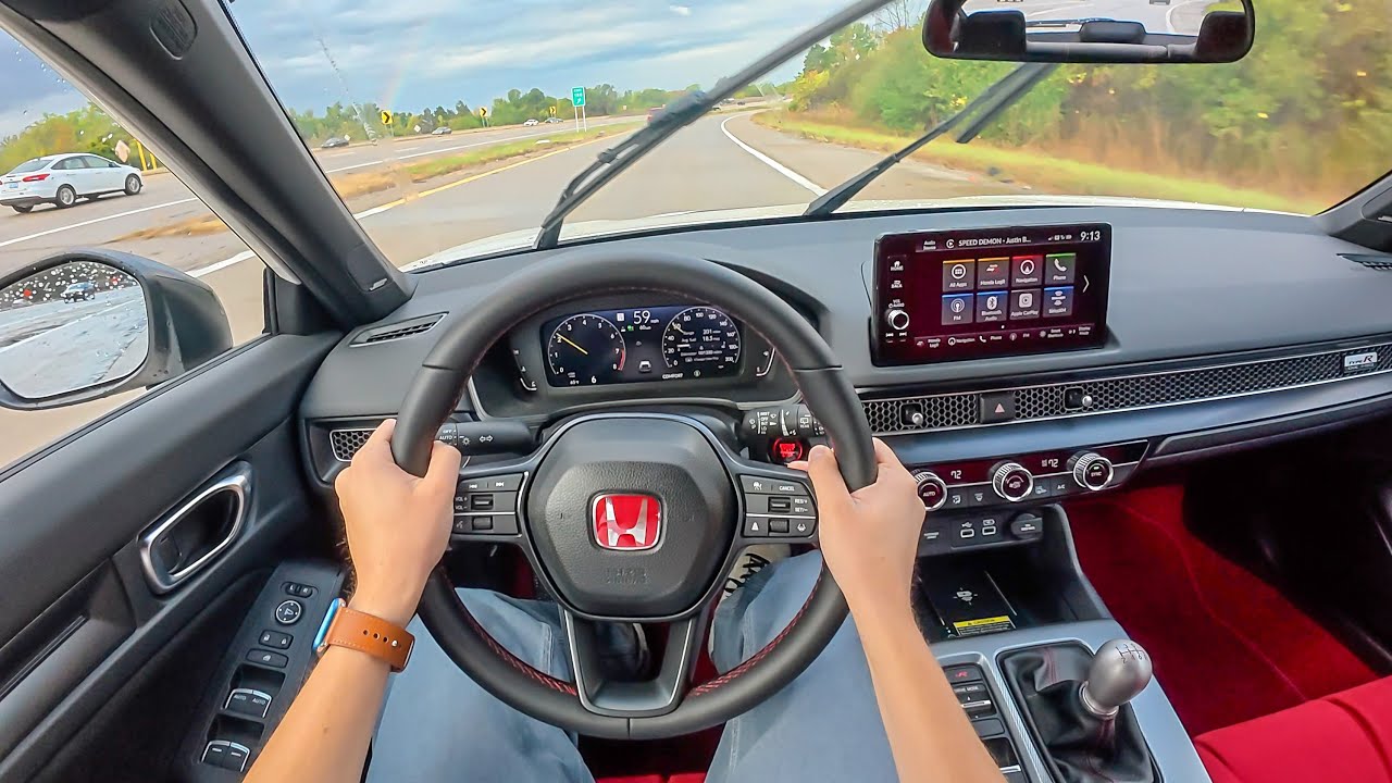 2025 Honda Civic Type R - POV Rainy Day Drive (Binaural Audio)